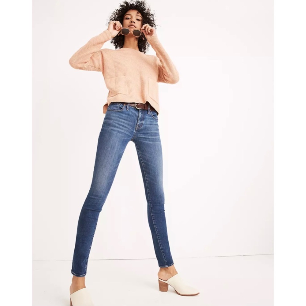 Madewell 8” Skinny Jeans Mid rise Dark Ames Wash Sz 27